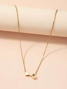 字母裝飾項鍊 - 金黃色 - 查看 3