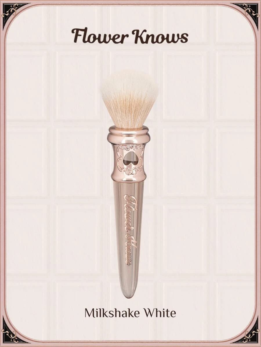 Flower Knows 1 Cọ đánh má hồng Chocolate Wonder-Shop - Màu trắng sữa, Kiểu dáng thiết kế độc đáo, kiểu dáng cổ điển, Tốt cho người mới bắt đầu với lông cọ mềm - Milkshake White - Xem 1