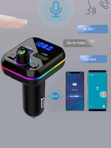 1入組多功能車載充電器 - 黑色 - 查看 7