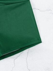 Quần Bikini Dây Rút Phía Trước, Cho Kỳ Nghỉ Hè Ở Bãi Biển - màu xanh lá - Xem 5