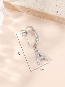 Đính Đá Cubic Zirconia Quyến Rũ Chữ Charm Mũi Vòng Đeo Tay Cho Phụ Nữ Để Trang Trí Hàng Ngày - Bạc - Xem 3