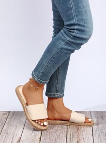vacación Zapatillas para con diseño de puntada Chanclas banda única