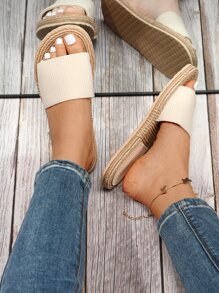 vacación Zapatillas para con diseño de puntada Chanclas banda única