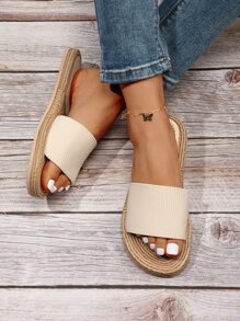 vacación Zapatillas para con diseño de puntada Chanclas banda única