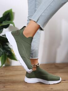 女士透氣低幫運動戶外運動鞋 - 綠色 - 查看 5