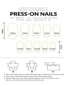Elevate Your Style With 24pcs Long Almond Green French Color Block Fake Nail & 1sheet Tape & 1pc Nail File Press On Nails Nail Supplies