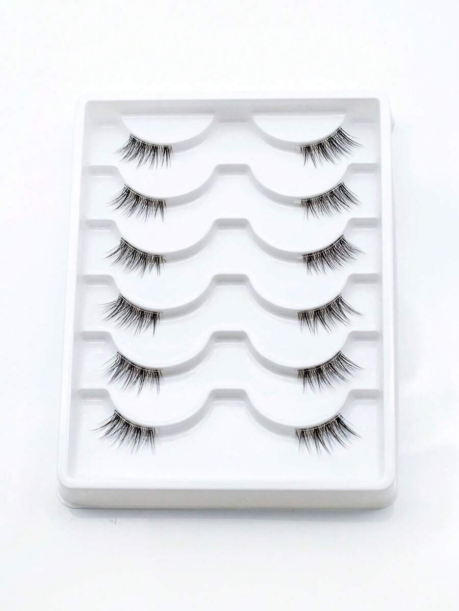 Homaylash 6pairs Cat Eye False Eyelashes Strip Lashes, Lashes, Eyelashes, Fake Lashes - Black - View 1