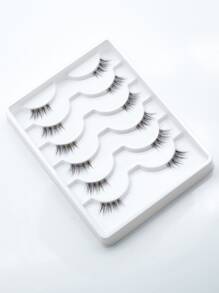 Homaylash 6pairs Cat Eye False Eyelashes Strip Lashes, Lashes, Eyelashes, Fake Lashes - Black - View 5