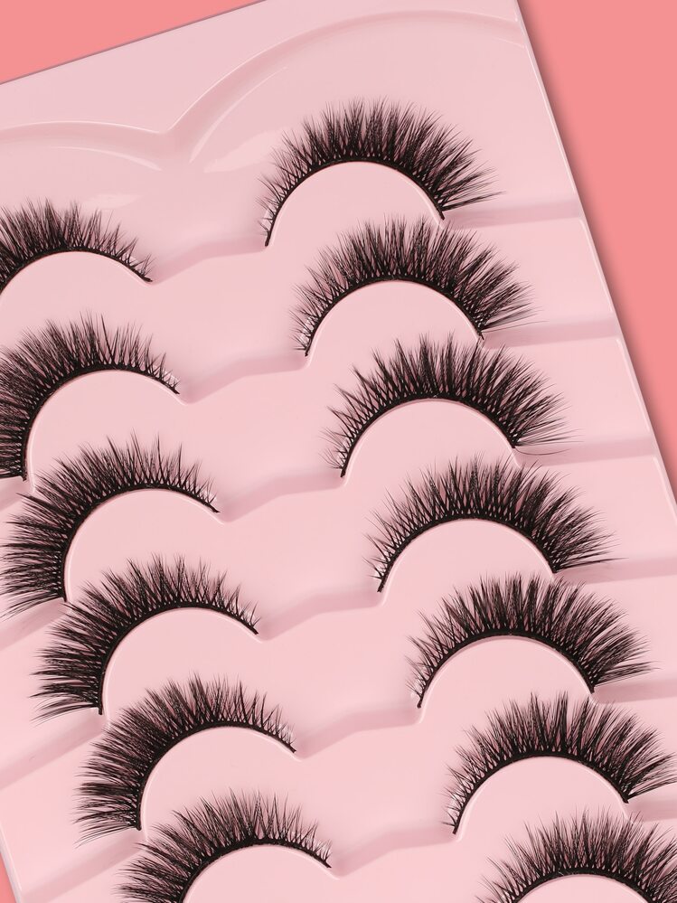 7pairs Separated False Eyelashes Strip Lashes, Lashes, Eyelashes, Fake Lashes - Black - View 2