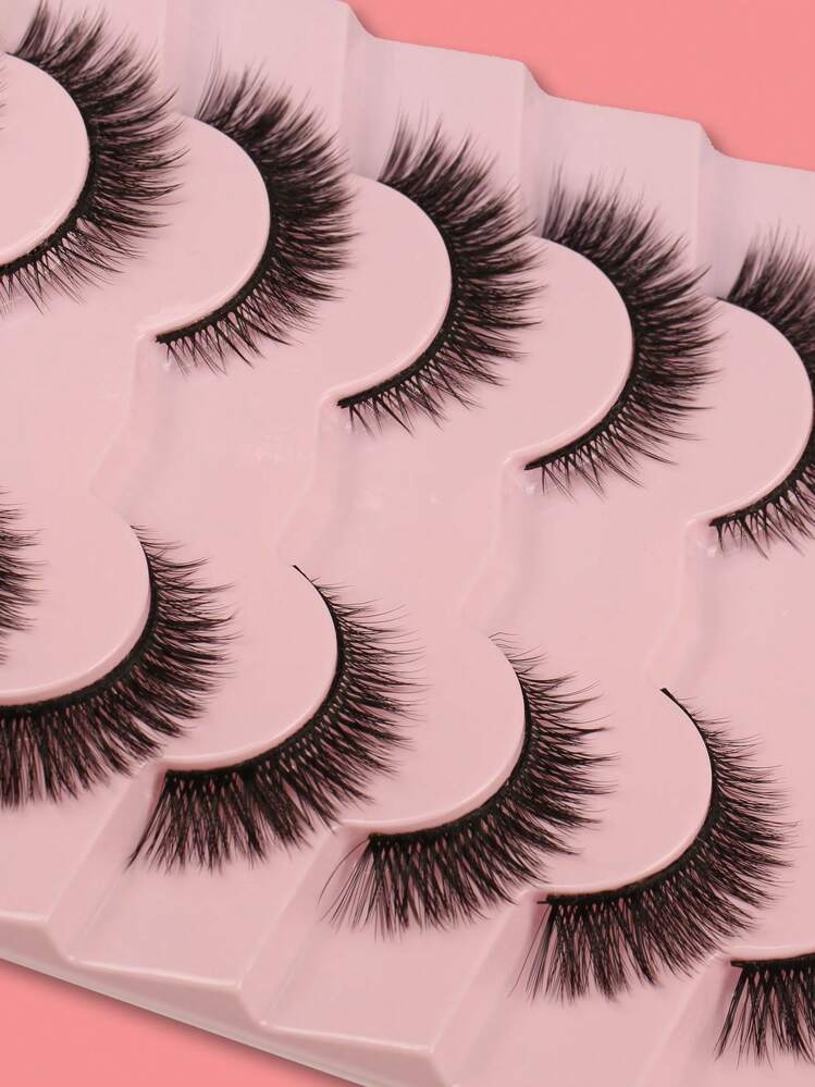 7pairs Separated False Eyelashes Strip Lashes, Lashes, Eyelashes, Fake Lashes - Black - View 8