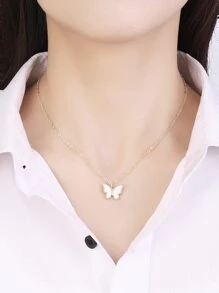 4pcs Butterfly Charm Necklace