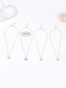 4pcs Butterfly Charm Necklace