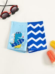 Đứa bé trai Đồ họa Hoạt hình Quần Shorts  bơi - Màu xanh lam - Xem 1