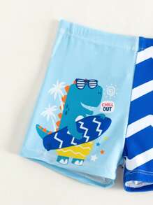 Đứa bé trai Đồ họa Hoạt hình Quần Shorts  bơi - Màu xanh lam - Xem 3