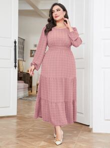 Mulvari Vestido de lunares bajo con fruncido