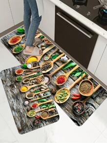 1入組香料印花廚房地墊 - 彩色 - 查看 1