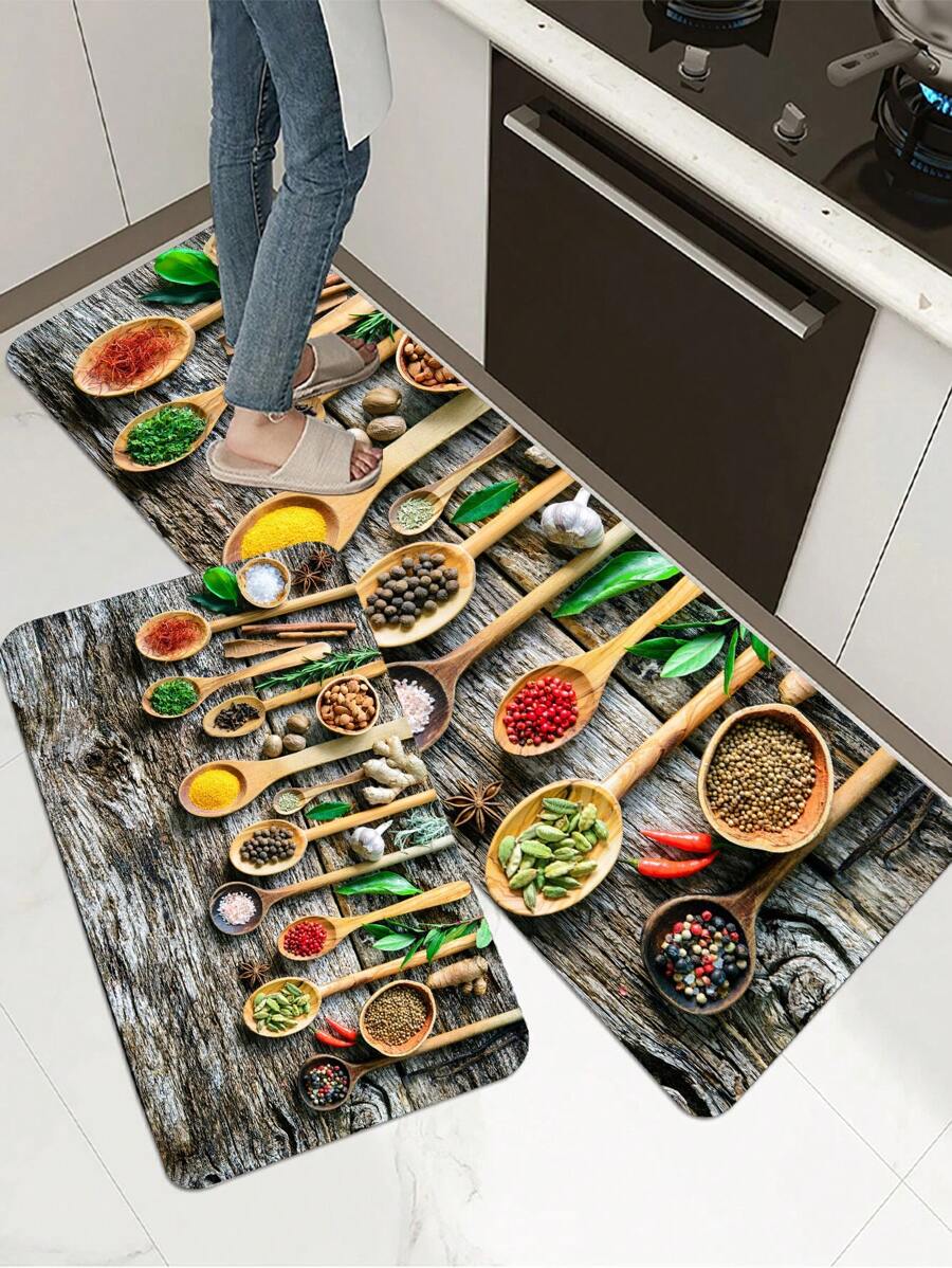 1入組香料印花廚房地墊 - 彩色 - 查看 1