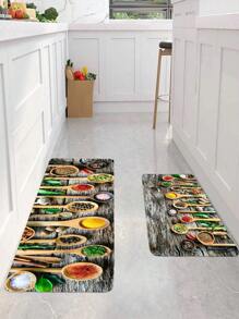 1入組香料印花廚房地墊 - 彩色 - 查看 3