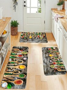1入組香料印花廚房地墊 - 彩色 - 查看 6