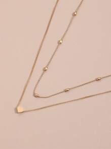 Vòng cổ chuỗi trang trí trái tim - Vàng - Xem 4