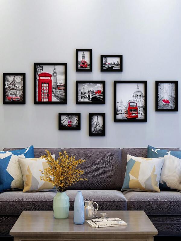 9pcs Plain Photo Frame With Inner Paper SHEIN USA