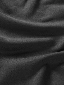 Manfinity EMRG Hombres Pantalones deportivos dragón & con estampado de letra de cintura con cordón - Negro - Ver 5