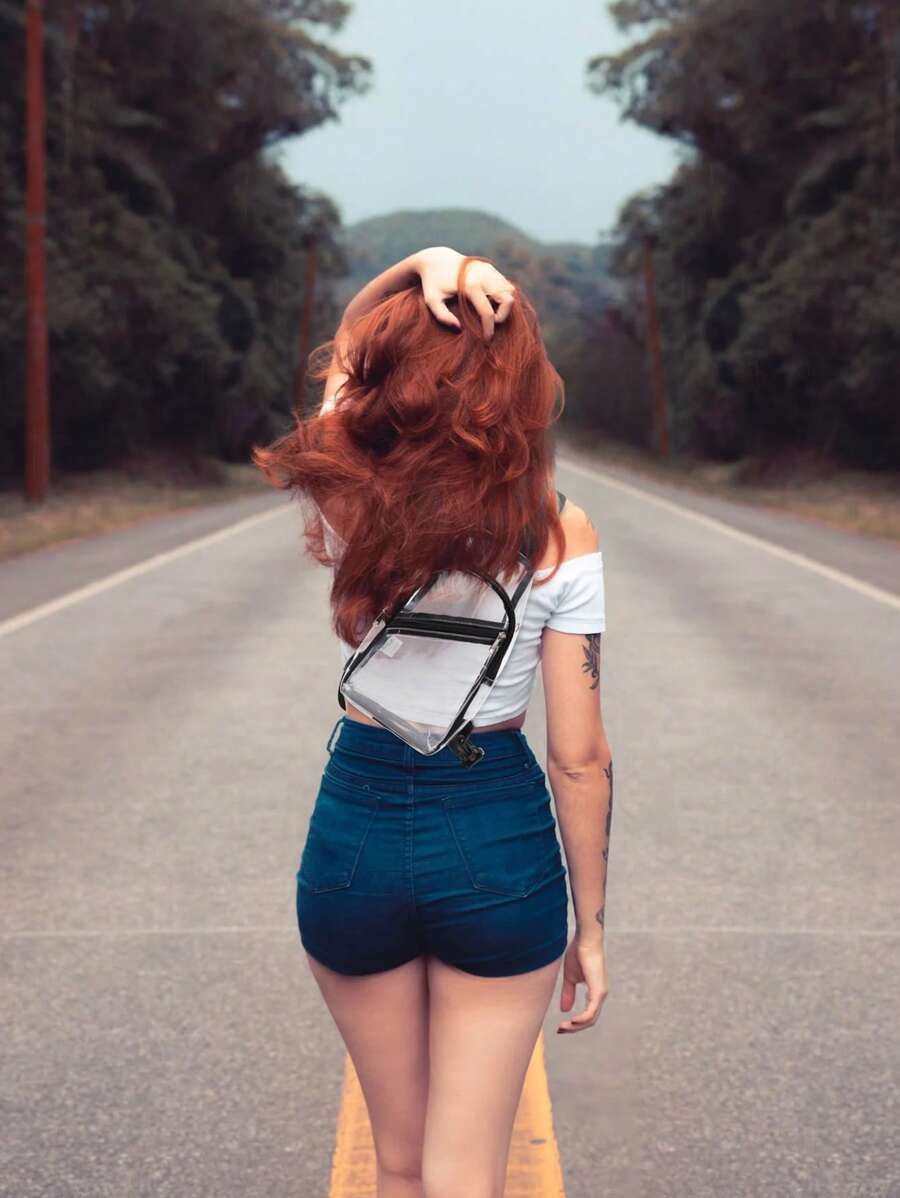 TINYAT Bolso bandolera mini con cremallera delantera transparente impermeable para diariamente - transparente - Ver 1