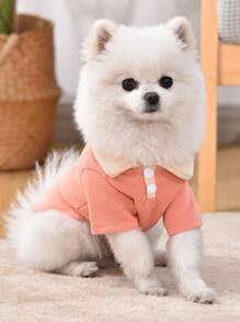 1pc Bow Decor Pet Tee For Dog And Cat For Summer - Green - View 2