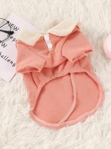 1pc Bow Decor Pet Tee For Dog And Cat For Summer - Green - View 3