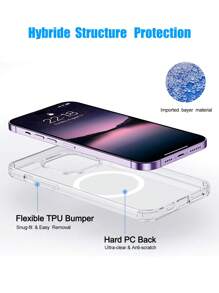 Ốp lưng điện thoại từ tính chống sốc siêu trong suốt - Trong sáng - Xem 9