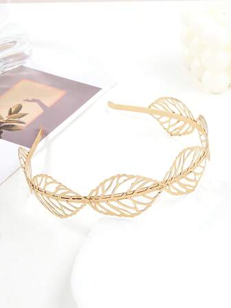 1pc Women Leaf Decor Modna opaska do dekoracji włosów