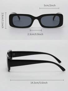 3 cặp kính mát thời trang gọng vuông cho nữ Phụ kiện du lịch Phụ kiện bãi biển cho nữ Kính râm Kính râm - Nhiều màu - Xem 5