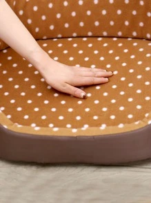 1 Miếng Thoáng khí Và Ấm áp Bọt biển Chấm Thiết kế Giường thú cưng , Thích hợp Đối với Chó nhỏ Và Mèo Tất cả các mùa Đang ngủ - Nhiều màu - Xem 5
