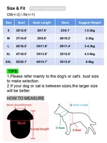 1入組條紋圖案和卡通小熊印花寵物背心適用於狗狗和貓適合夏天 - 彩色 - 查看 3