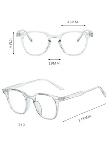1 对女士方框休闲眼镜，适合日常生活透明眼镜配件女士眼镜配件情人节情人节 - 淺灰色 - 查看 4