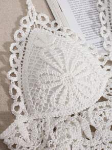 Swim Mod 提花蕾絲吊脖罩衫 - 白色 - 查看 3