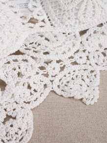 Swim Mod 提花蕾絲吊脖罩衫 - 白色 - 查看 4