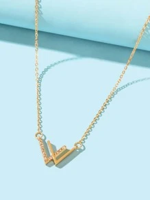 1pc Fashionable Rhinestone Decor Pendant Necklace For Women For Dating Gift