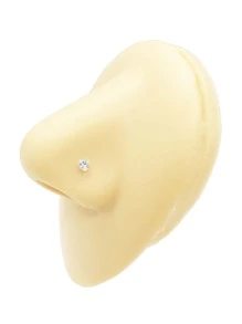 12入組/套前衛方晶鋯石愛心裝飾銀鼻釘適合女士適用於生日禮物 - 銀色 - 查看 2