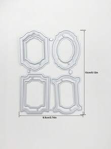 1入組幾何設計切割模具 - 銀色 - 查看 3