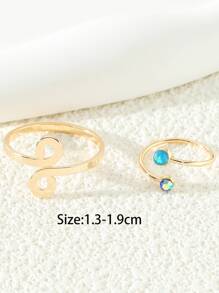 2入組/套時尚水鑽裝飾圍裹腳趾環適合女士日常裝飾