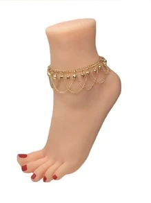 1 vòng chân chuông hợp kim kẽm thời trang quyến rũ cho phụ nữ để trang trí hàng ngày - Vàng - Xem 2