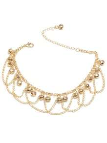 1 vòng chân chuông hợp kim kẽm thời trang quyến rũ cho phụ nữ để trang trí hàng ngày - Vàng - Xem 4