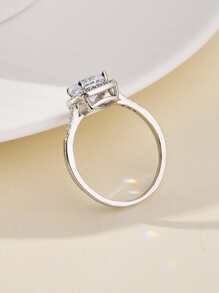 Nhẫn Trang Trí Đá Cubic Zirconia - Bạc - Xem 2