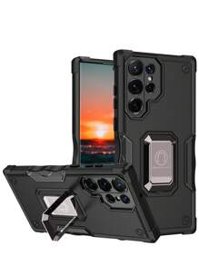 Father's Day 360 Degree Rotating Bracket + Flag + Suction Cup Set Of Phone Case Compatible With Apple 11/12/13/14/15promax, Compatible With Samsung Compatible With Oppo Compatible With Vivo Compatible With Xiaomi Redminote11/12pro,International Version, Not The Domestic Version - Black - View 1