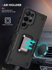 Father's Day 360 Degree Rotating Bracket + Flag + Suction Cup Set Of Phone Case Compatible With Apple 11/12/13/14/15promax, Compatible With Samsung Compatible With Oppo Compatible With Vivo Compatible With Xiaomi Redminote11/12pro,International Version, Not The Domestic Version - Black - View 8