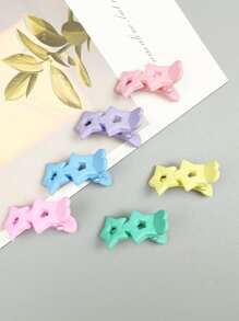 12pcs Women Random Color Star Decor Sweet Style Hair Clip - Multicolor - View 2