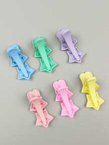 12pcs Women Random Color Star Decor Sweet Style Hair Clip - Multicolor - View 4
