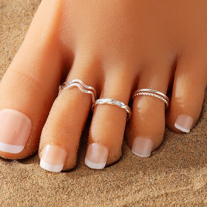 3 cái/bộ Nhẫn ngón chân tối giản