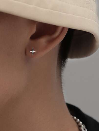 Men Star Stud Earrings